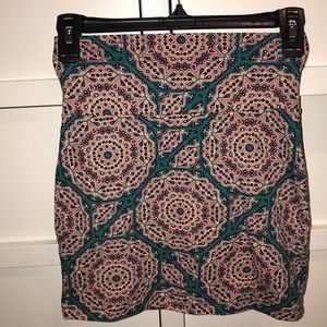 Patterned Mini Skirt